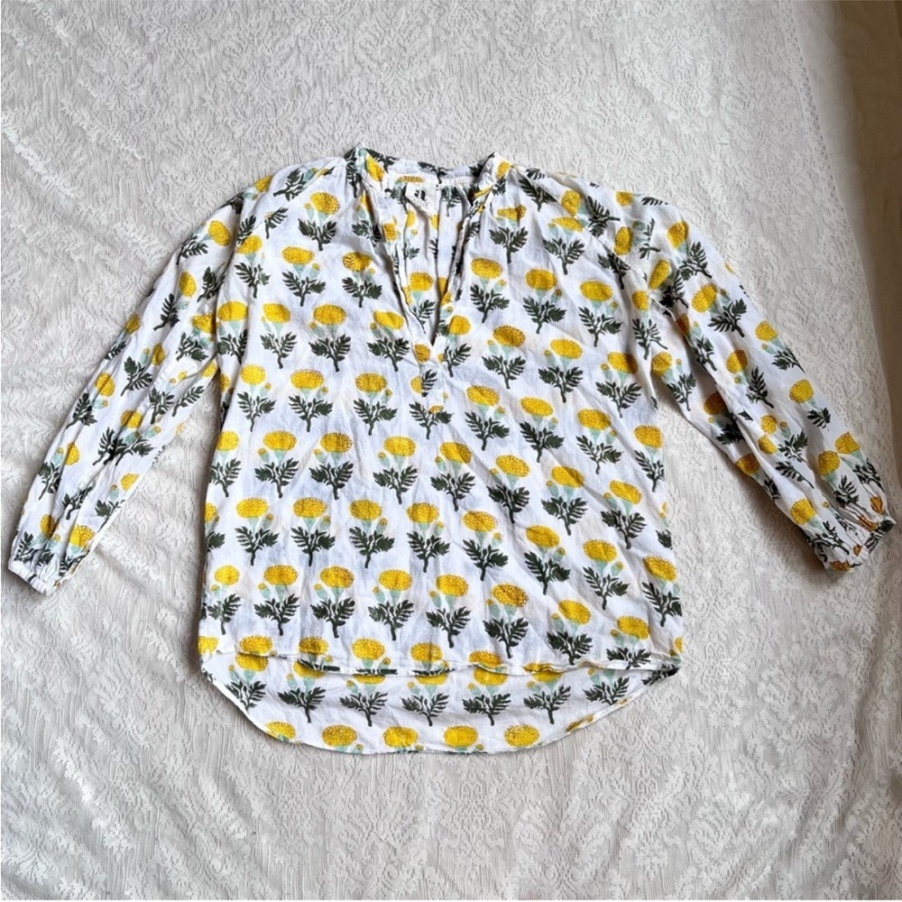 Aish Salina oversized floral vneck top - Picture 2 of 9